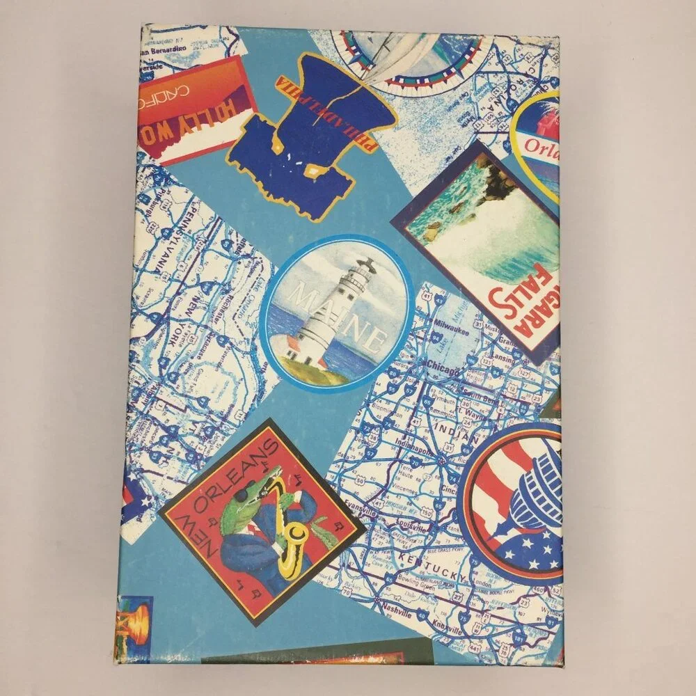 Travel Map Theme Photo Postcard 11